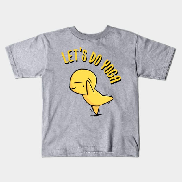 Let's do yoga | lifestyle | cute & funny character Kids T-Shirt by BalmyBell